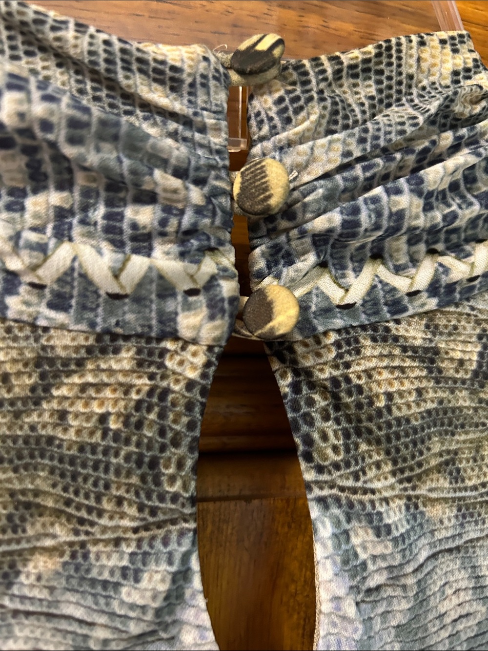 Roberto Cavalli Neutral Snake-Print Dress with Cream and Gray Accents - Picture 6 of 8